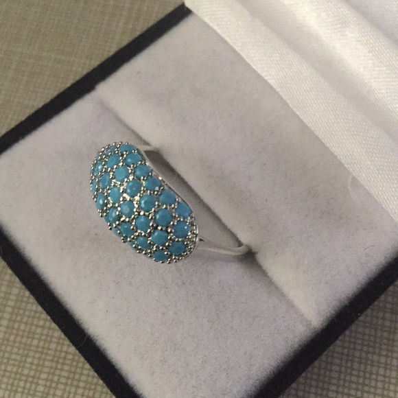 New Pretty Blue Turquoise silver Ring - Picture 4 of 8